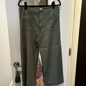 Maeve Colette Sage Green Linen Pants